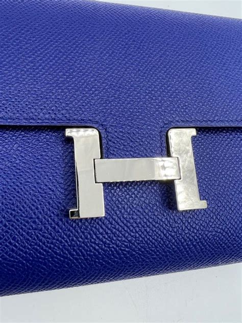 hermes electric blue wallet|hermes wallet with metal clip.